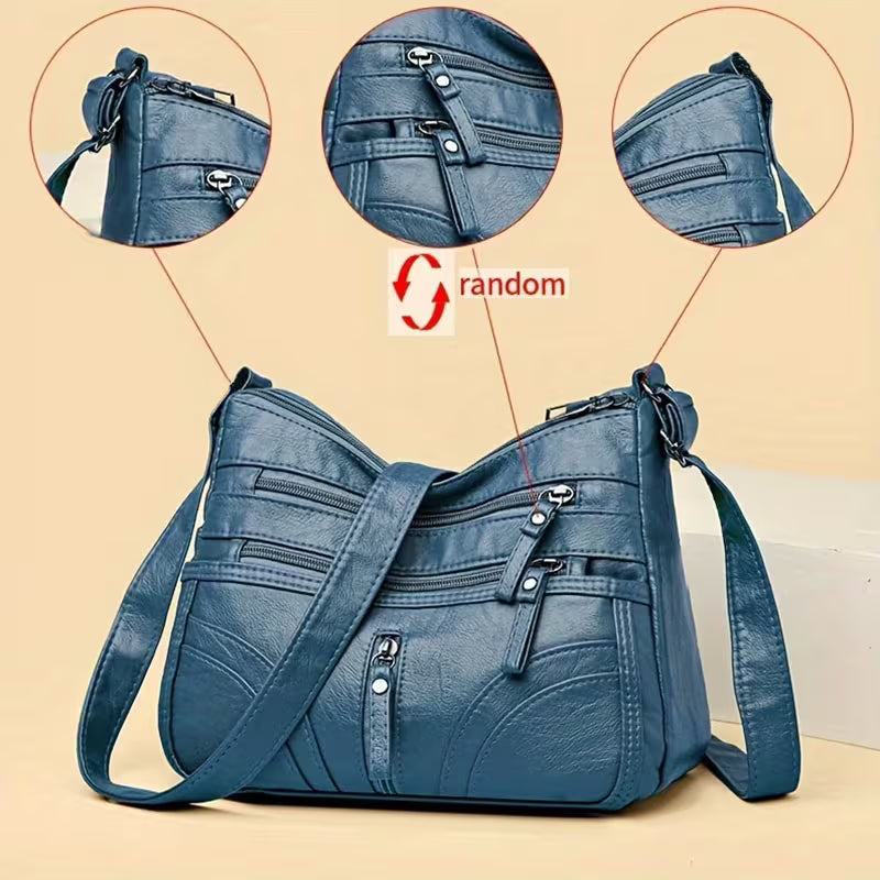 🔥 FLASH SALE: 50% OFF! ✨Women's Leather Crossbody Bag – Versatile Multi-Function Purse for Everyday Use