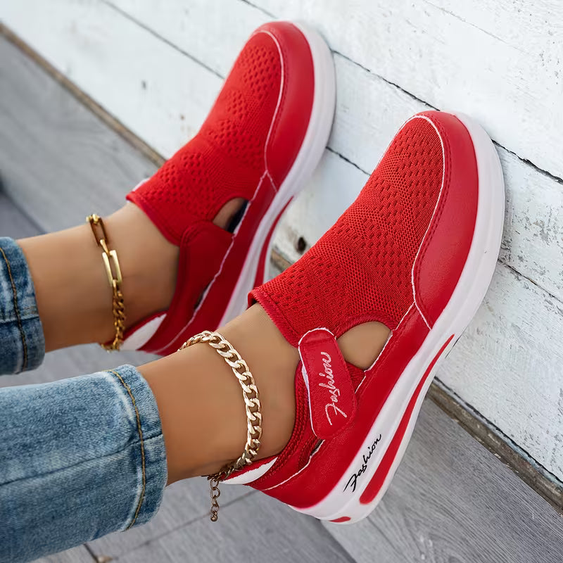Women Fashion Sneakers Casual Shoes Ladies Mesh Shoes Woman Flat Shoes, Women Shoes