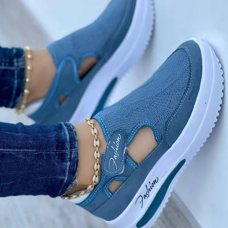 Women Fashion Sneakers Casual Shoes Ladies Mesh Shoes Woman Flat Shoes, Women Shoes