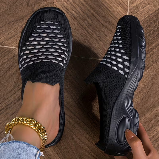 Women's Lightweight Knit Casual Sandals – Breathable Comfortable Summer Shoes