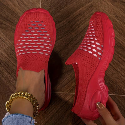 Women's Lightweight Knit Casual Sandals – Breathable Comfortable Summer Shoes