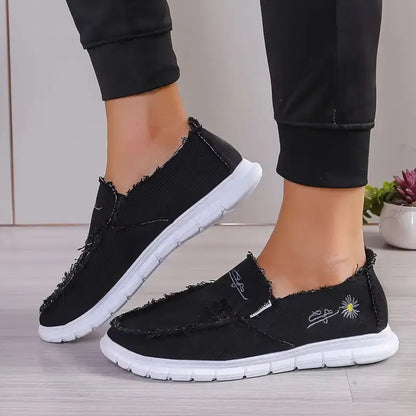 Women's Comfortable Breathable Slip-On Walking Shoes – Lightweight Casual Sneakers