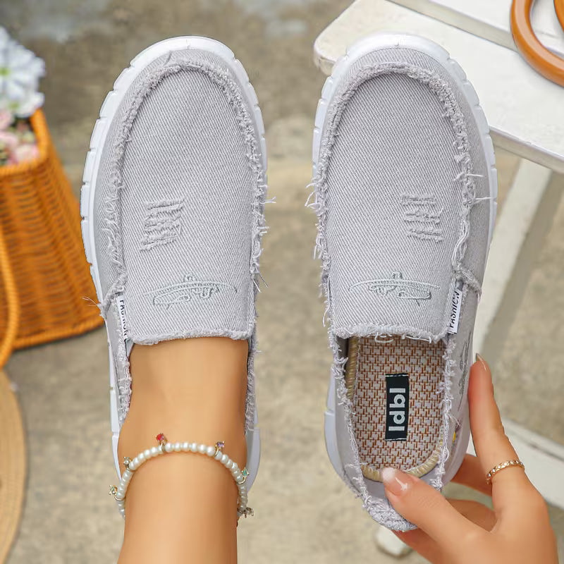 Women's Comfortable Breathable Slip-On Walking Shoes – Lightweight Casual Sneakers