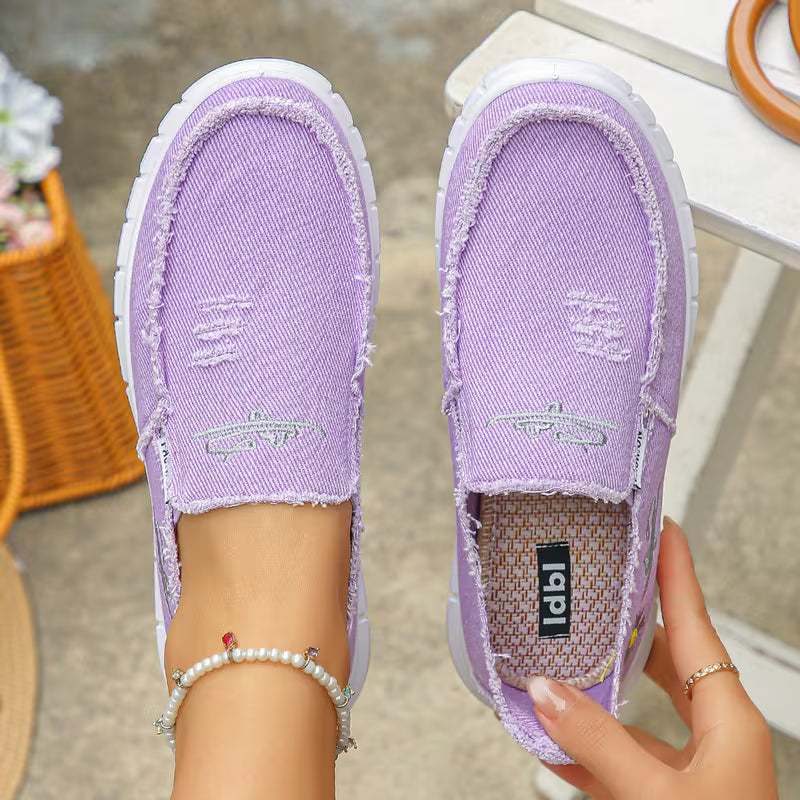Women's Comfortable Breathable Slip-On Walking Shoes – Lightweight Casual Sneakers