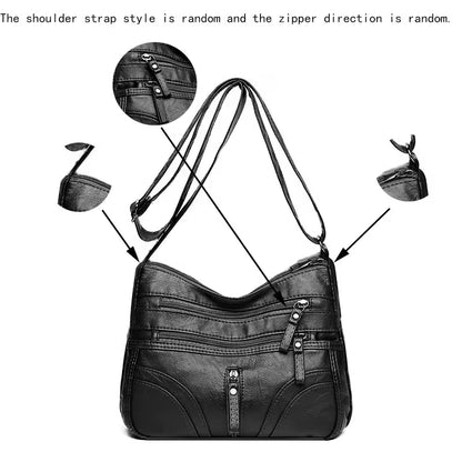 🔥 FLASH SALE: 50% OFF! ✨Women's Leather Crossbody Bag – Versatile Multi-Function Purse for Everyday Use