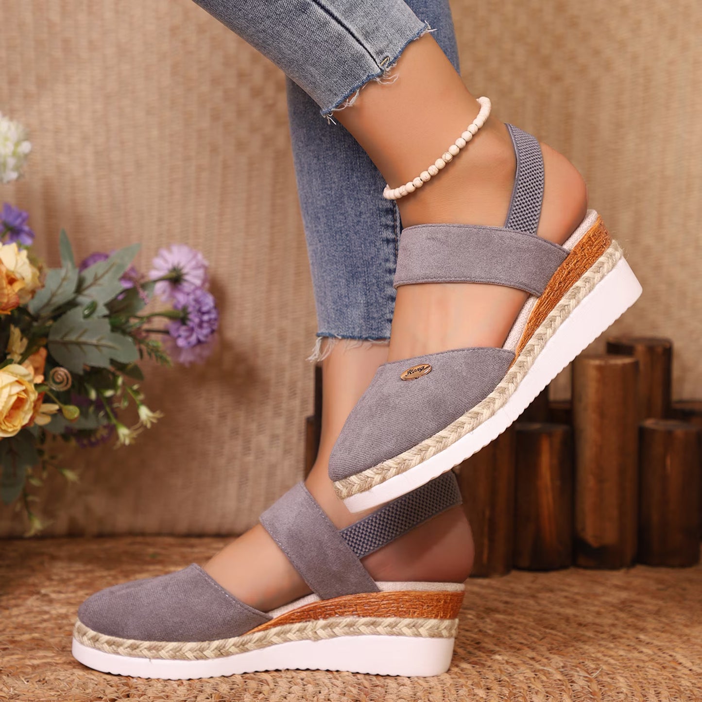 🔥Best Seller-Last Day Sale 60% OFF🔥Women's Comfortable Wedge Sandals – Elegant Thick-Sole Casual Shoes