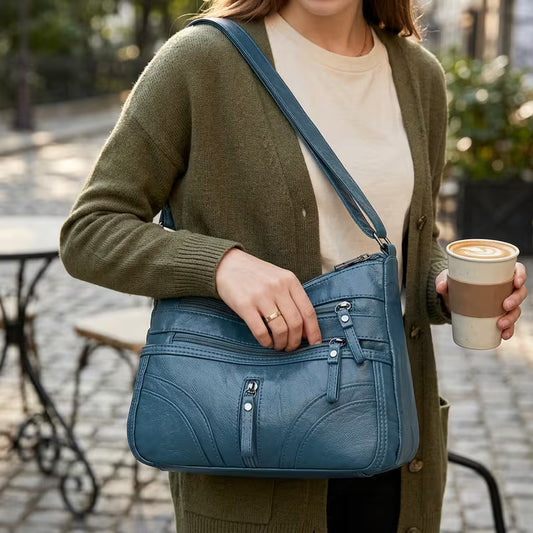 🔥 FLASH SALE: 50% OFF! ✨Women's Leather Crossbody Bag – Versatile Multi-Function Purse for Everyday Use