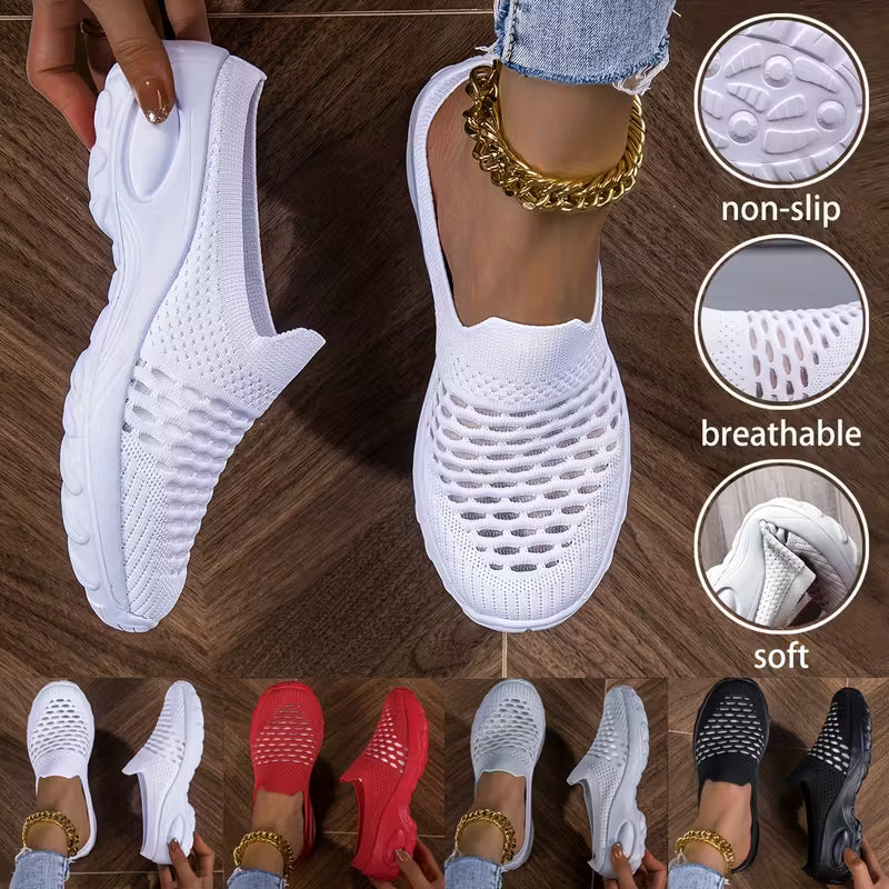 Women's Lightweight Knit Casual Sandals – Breathable Comfortable Summer Shoes