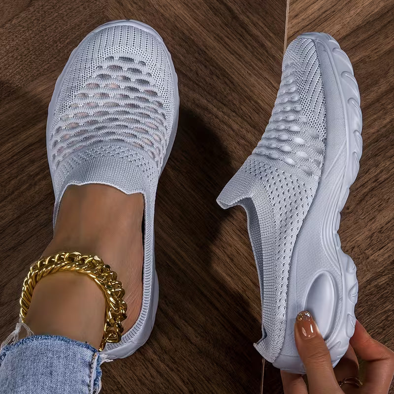 Women's Lightweight Knit Casual Sandals – Breathable Comfortable Summer Shoes