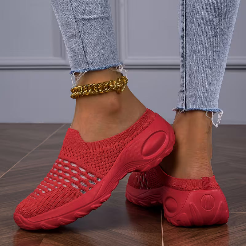 Women's Lightweight Knit Casual Sandals – Breathable Comfortable Summer Shoes
