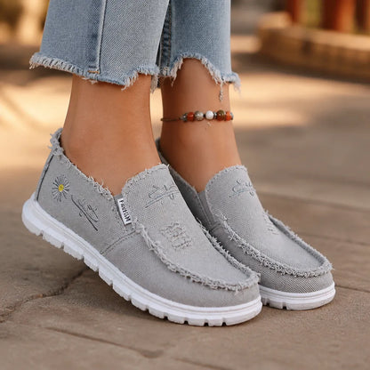 Women's Comfortable Breathable Slip-On Walking Shoes – Lightweight Casual Sneakers