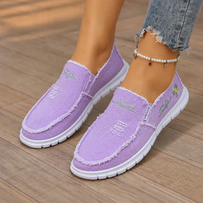 Women's Comfortable Breathable Slip-On Walking Shoes – Lightweight Casual Sneakers