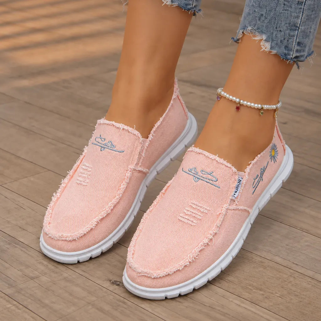 Women's Comfortable Breathable Slip-On Walking Shoes – Lightweight Casual Sneakers